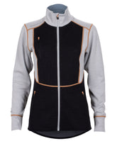 MAJAVATN DAME JAKKE 2-LAGS MERINO SORT/GRÅ (832404489)